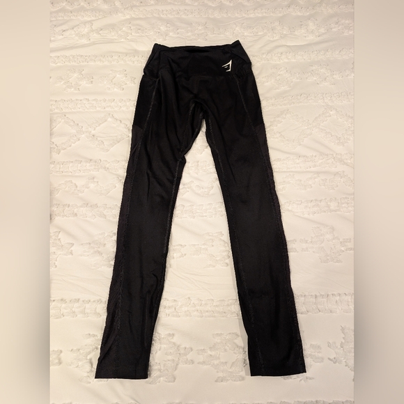 Gymshark Pants - Gymshark Black Mesh Leggings With Pockets